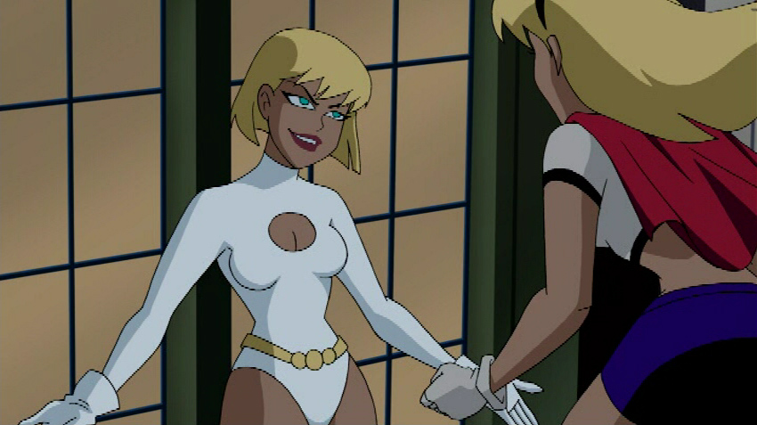 Heck, the author could probably introduce Power Girl this way. 