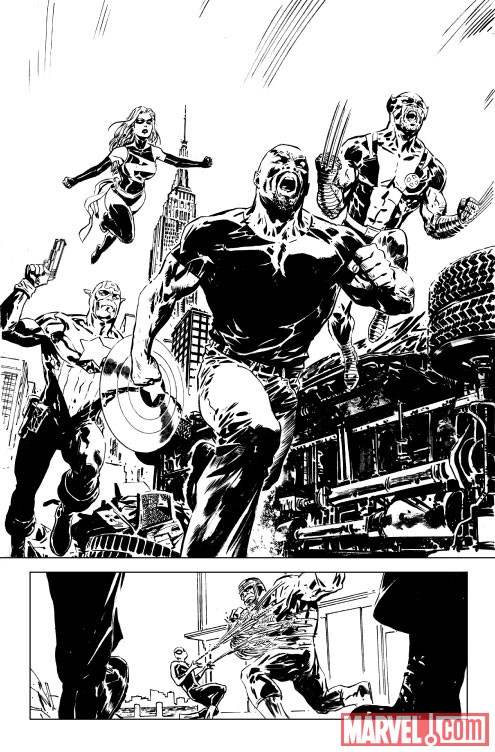 Gabriel Hardman Avengers vs. Agents of Atlas 1 (Wood's page)