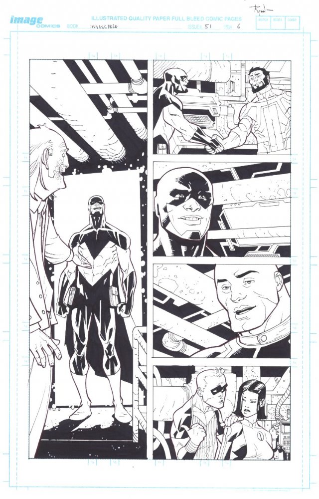 Invincible Issue 51 pg 6 Inked by Ryan Ottley