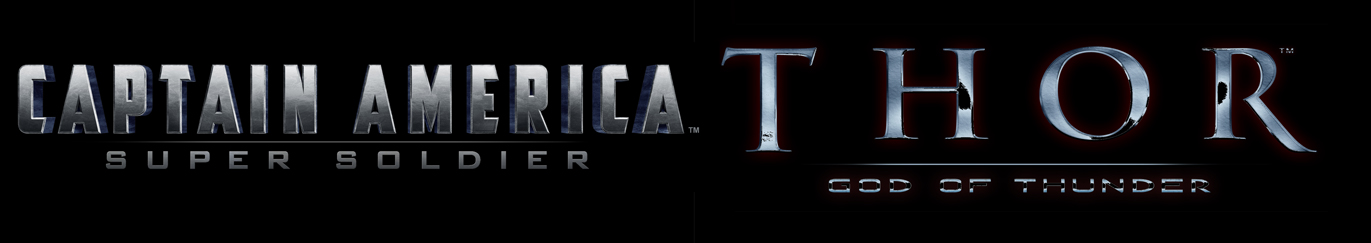 Captain America Thor PS3 Xbox logos