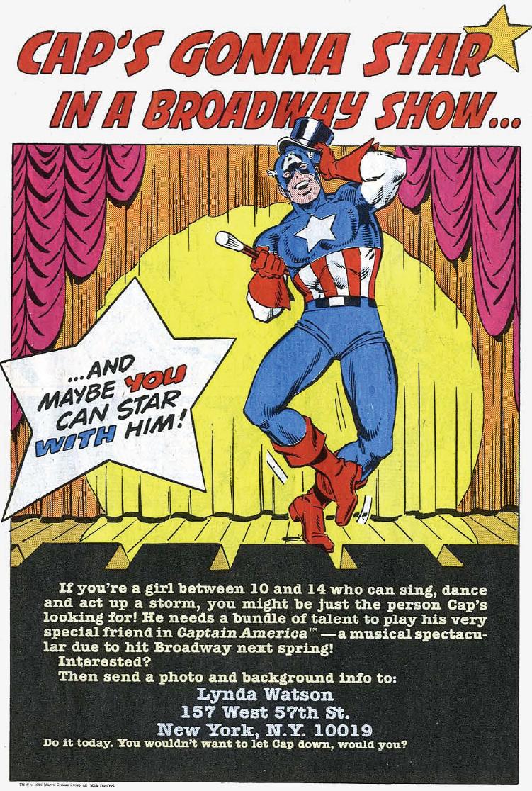 all singing, all dancing, not happening Captain America musical!
