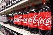 Coca Cola on shelves