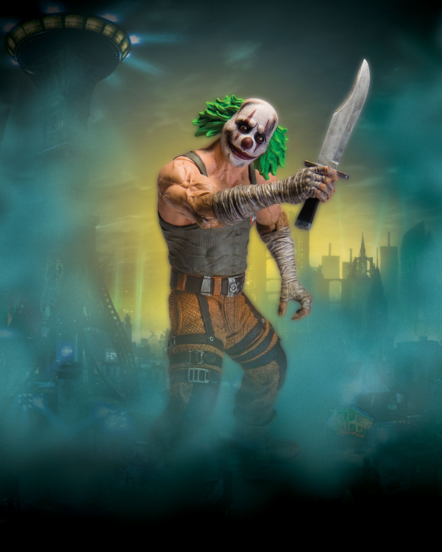 Batman Dark Knight Action Figure – Gotham City Thug #3 Con Maschera Da Clown, 15 Cm, Deluxe - 4