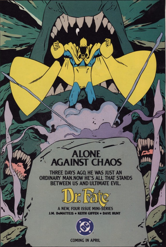 Doctor Fate (Vol. 1) In-House Ad (1987)