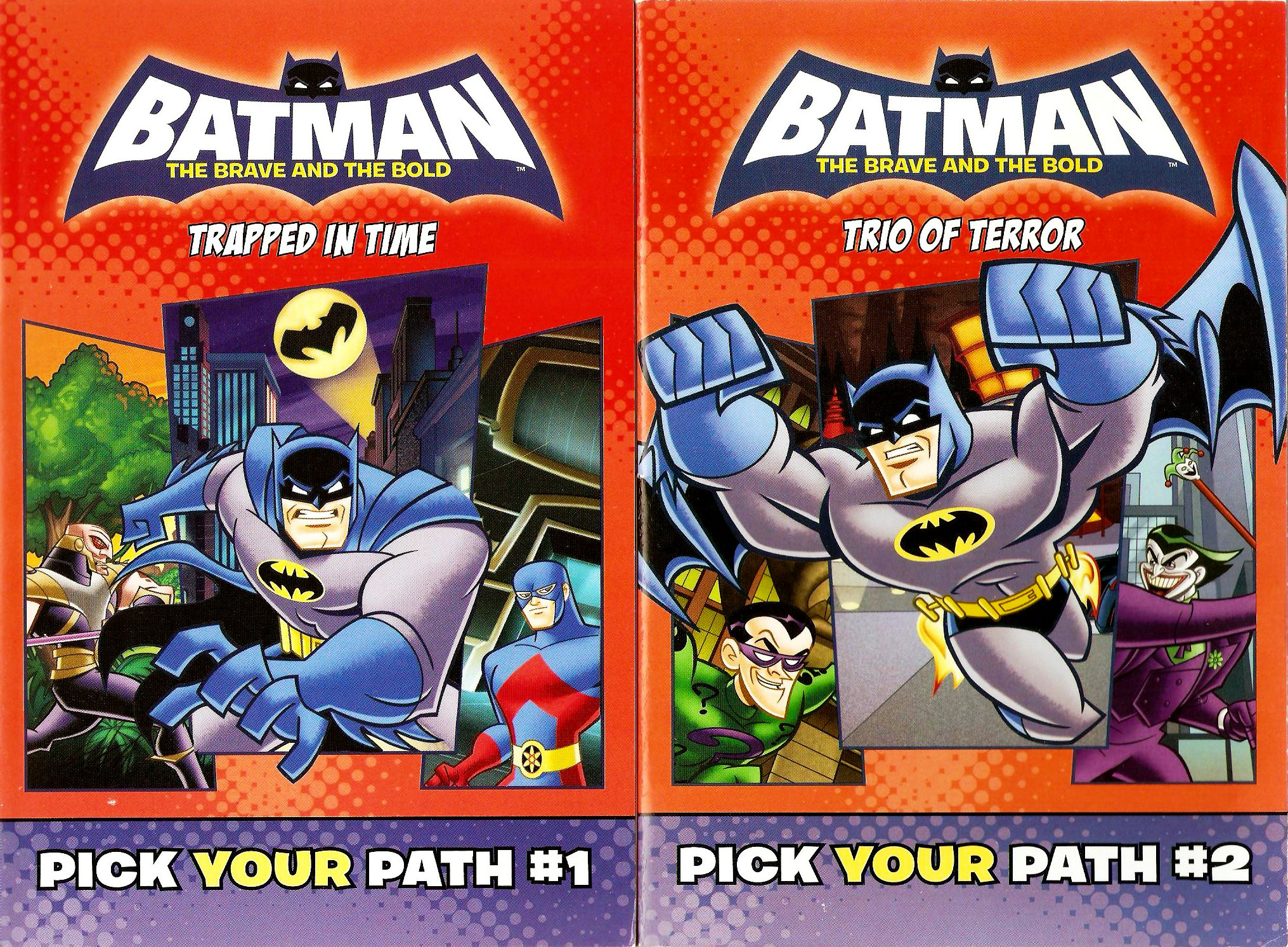 Batman: Brave and the Bold Pick Your Path Books (2010) Covers
