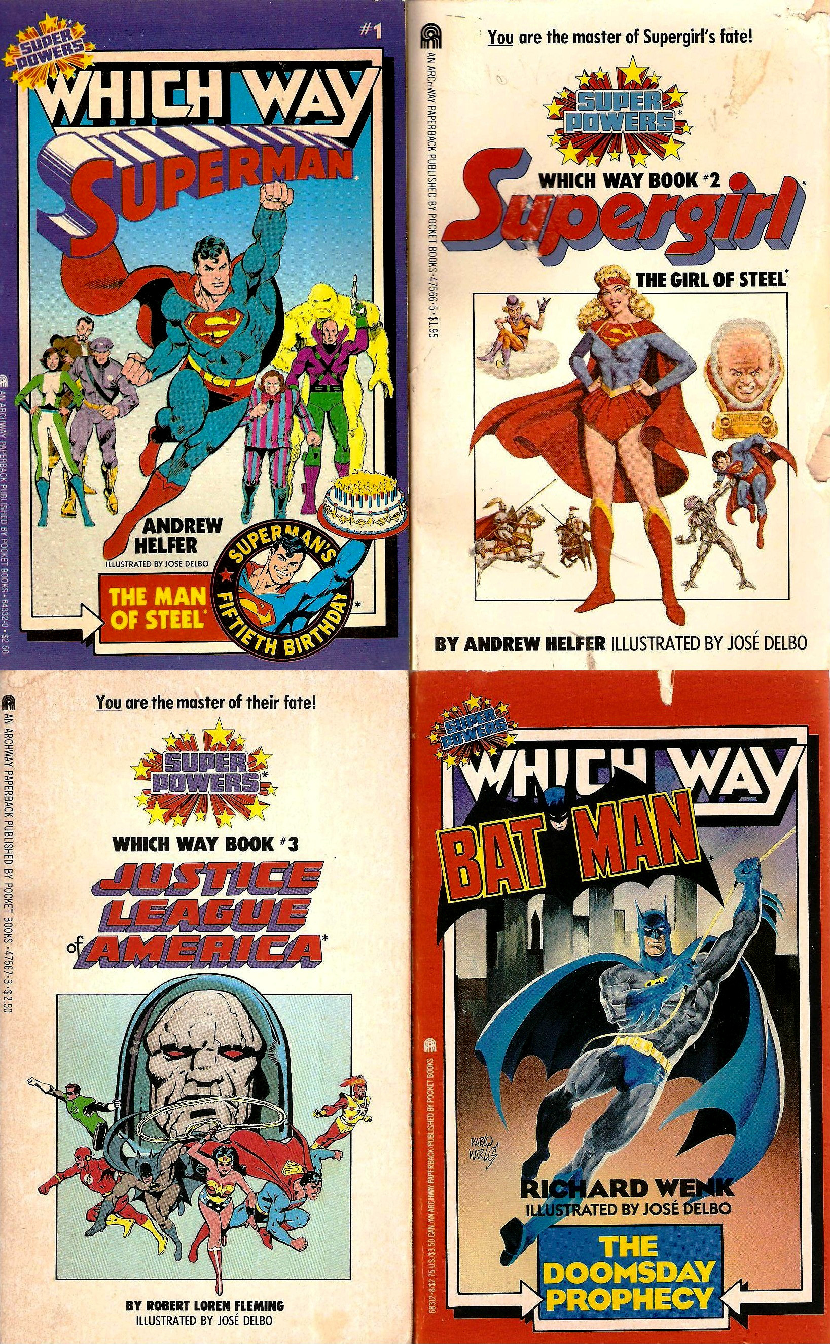 DC Super Powers Which Way Books (1983 - 1986) Covers