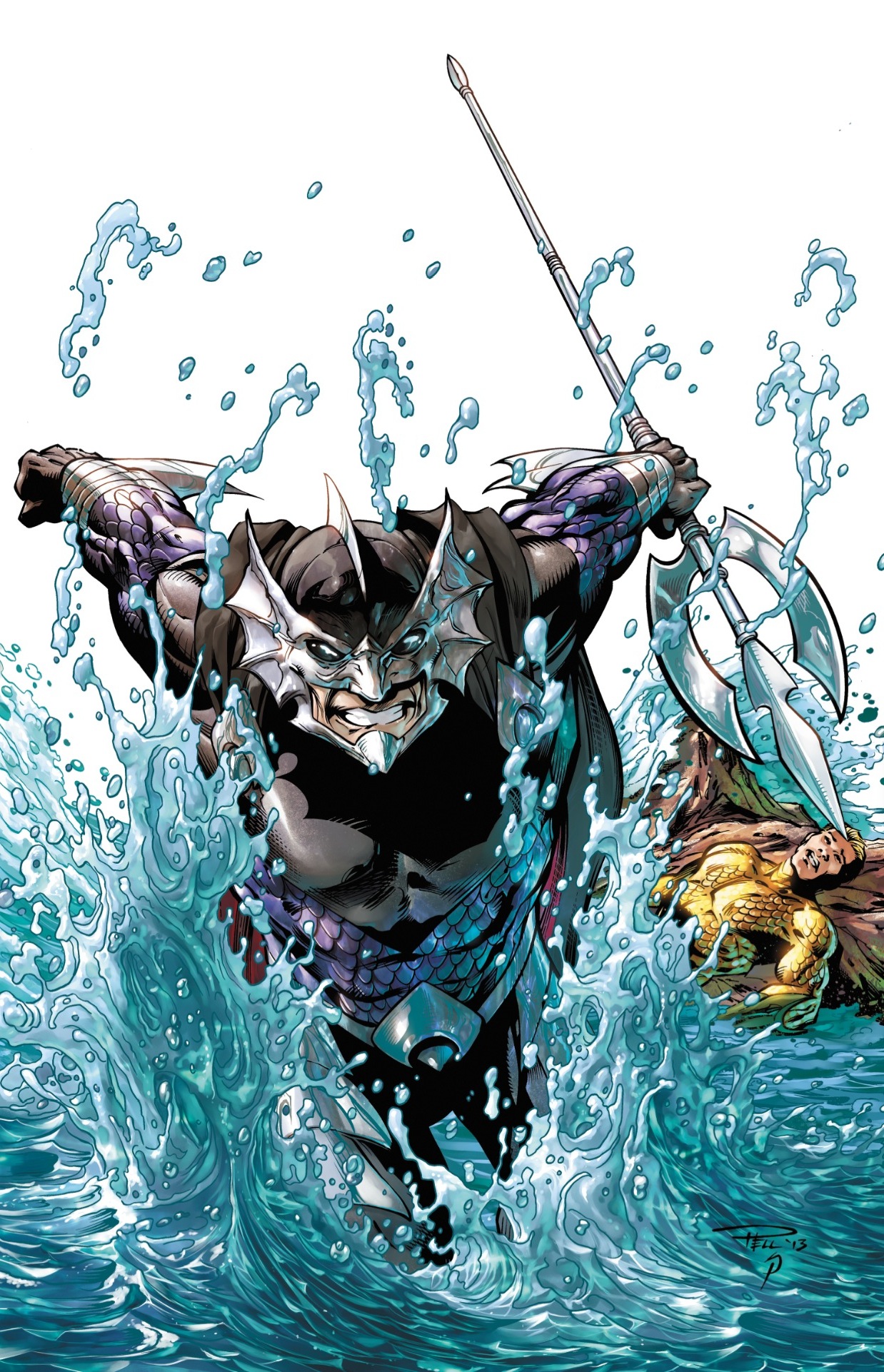 Aquaman 23.2 cover by Paul Pelletier, Sean Parsons