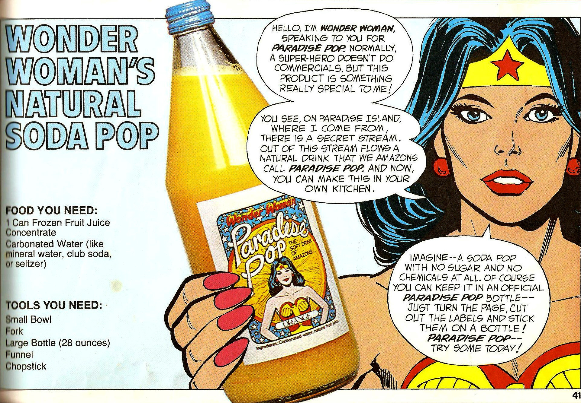 From DC Super Heroes Super Healthy Cookbook (1981)